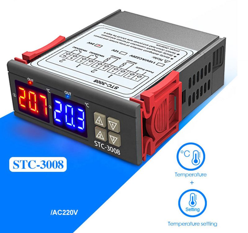 کنترلر دمای چیلر لیزر مدل STC-3008